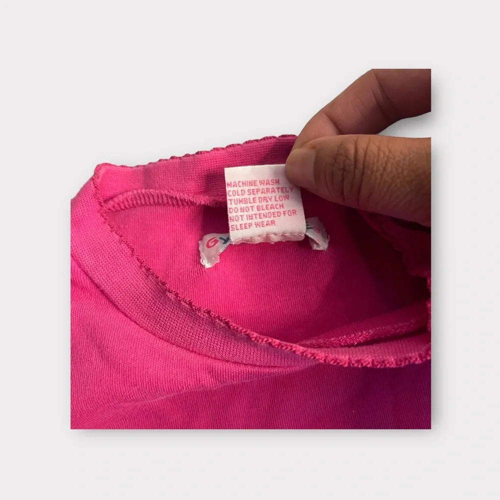 Gymboree Vintage Circa 1990 Fuchsia Puff Sleeve Top